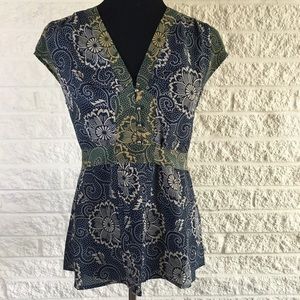 Anthropologie NWOT 100%silk Edme Esyllte top Sz0